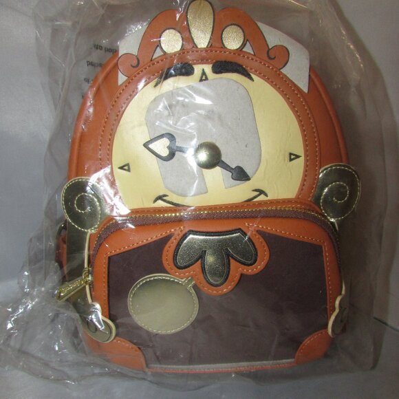Disney Loungefly LA Comic Con Beauty & Beast Cogsworth Cosplay Mini Backpack NWT - Picture 2 of 6